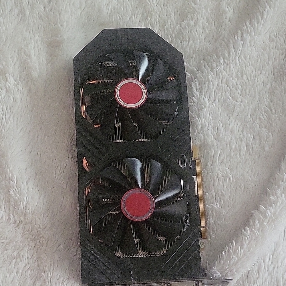 Black Graphics Card with Red Accents
